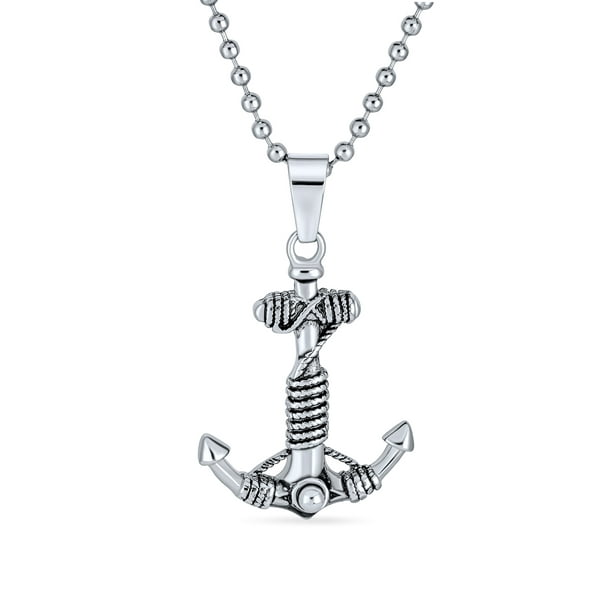 Fashion Unisex Cute Silver Anchor Pendant Necklace Jewelry Gift 